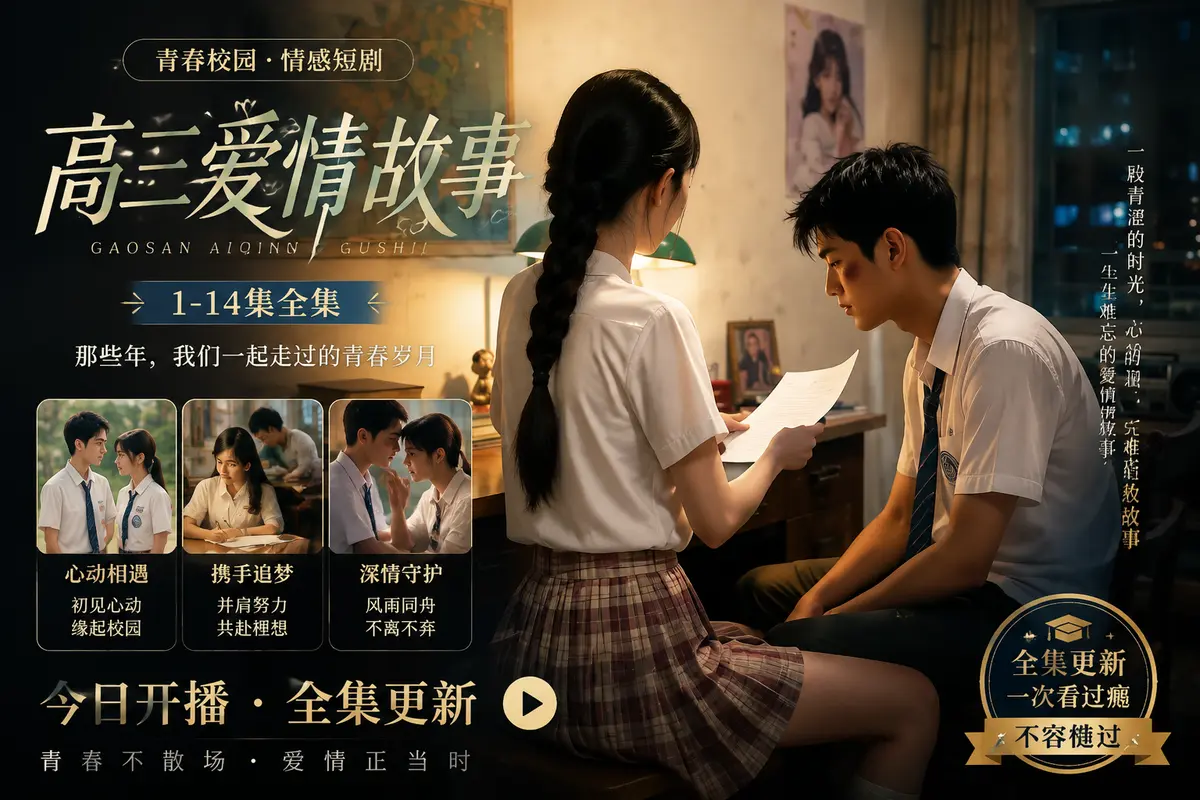 《高三爱情故事》黄豆魔改AI短剧未删减全集在线观看 蓝光修复中文字幕版 百度阿里云盘资源直链 高清零卡顿全程高能